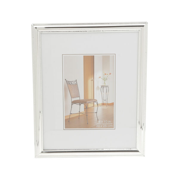 Porta-Retrato de Aço Friso Prata 13cm x 18cm -  Wolff