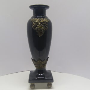 Castiçal Vaso de Porcelana e Bronze